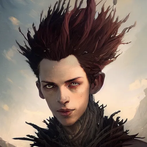 Prompt: highly detailed portrait from a gothic man with mohawk hair, stephen bliss, unreal engine, fantasy art by greg rutkowski, loish, rhads, ferdinand knab, makoto shinkai and lois van baarle, ilya kuvshinov, rossdraws, tom bagshaw, global illumination, radiant light, detailed and intricate environment