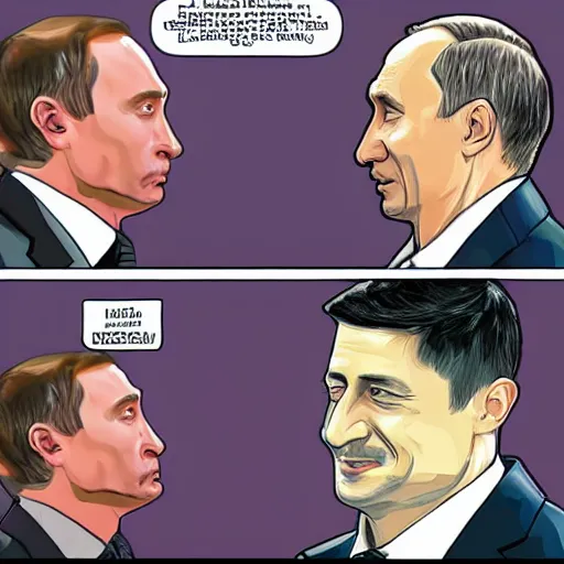 Image similar to Vladimir Putin kissing Zelensky in gta art style