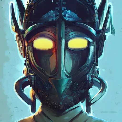 Image similar to cyberpunk viking helmet mask warrior goddess robot ninja fantasy, art gta 5 cover, official fanart behance hd artstation by jesper ejsing, by rhads, makoto shinkai and lois van baarle, ilya kuvshinov, ossdraws