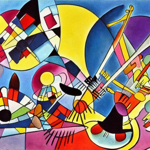 Image similar to Asterix, Kandinsky painting