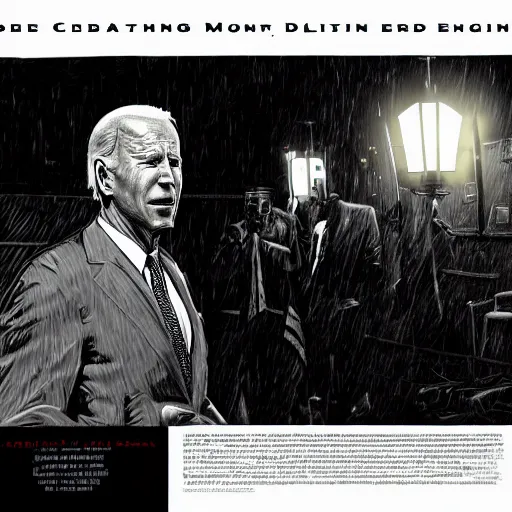 Image similar to joe biden being extremly scary, dramatic lighting, cinematic, establishing shot, extremly high detail, photorealistic, cinematic lighting, artstation, style by James Gurney