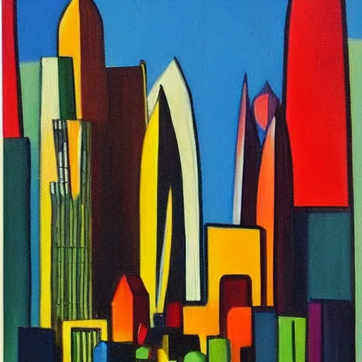 Prompt: a painting of the city hifa israel, archipenko alexander