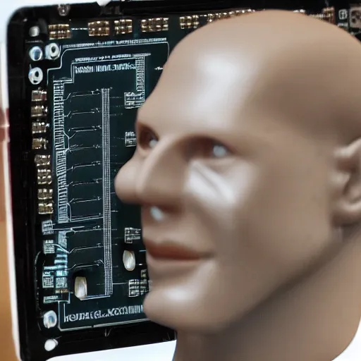 Image similar to microcontroller in a human head