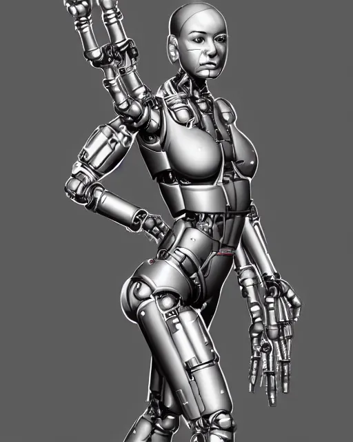 Prompt: woman with six cybernetic arms, trending on artstation