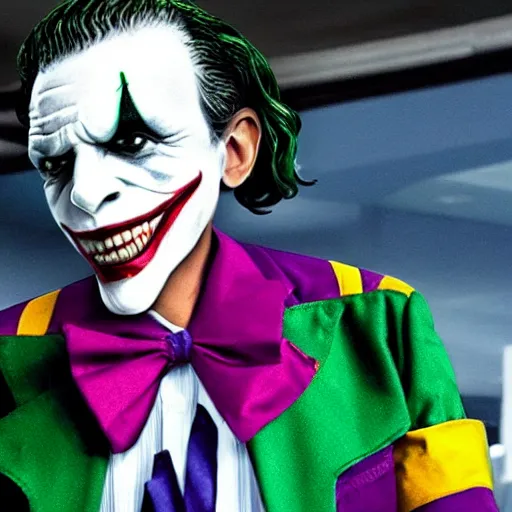 Image similar to film still of Barack Obama as joker in the new Joker movie