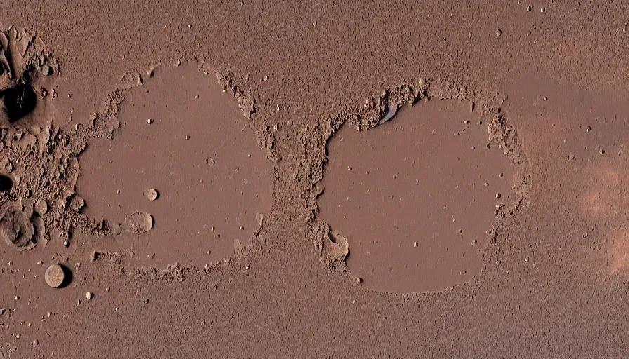 Image similar to photograph in 8k from the surface of mars, lake on mars,