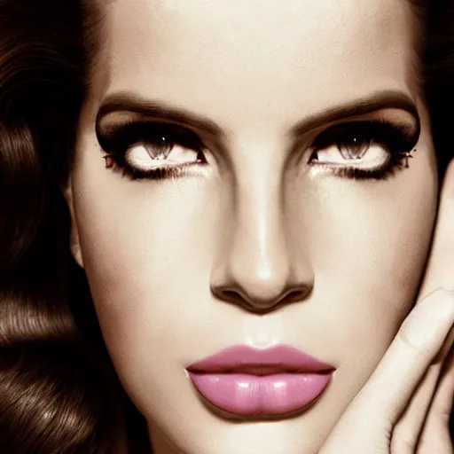 Image similar to Lana del rey in a hand cream commercial, photorealistic, detailed, studio