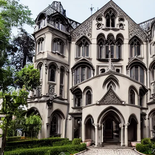 Image similar to Mansion inspired by Gothic architecture, Fujinon Premista 19-45mm T2.9 Large-Format Cine Lens.