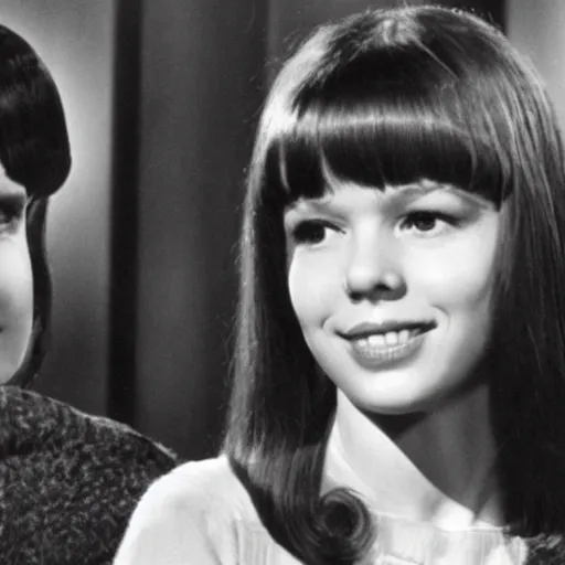 Prompt: a young woman, the daughter of Don Adams and Barbara Feldon