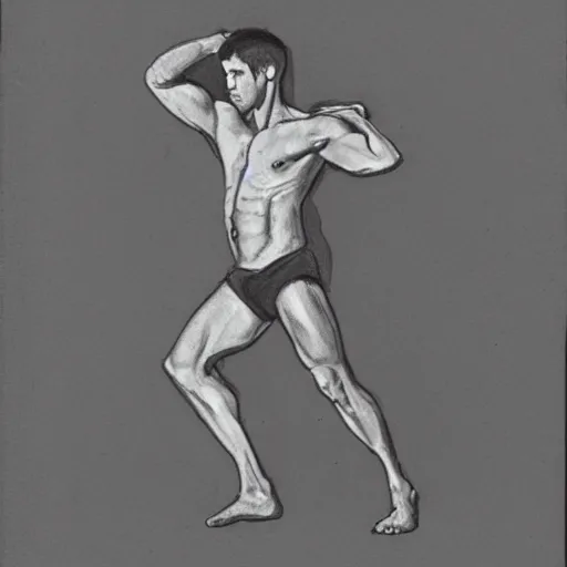 Image similar to sketch of a man on a leg extension doing leg exercises,