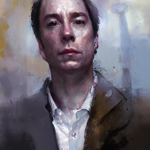 Image similar to jimmy mcgill painted by jeremy mann