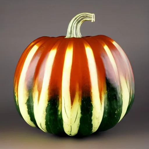 Image similar to gourd with face of amber heard hybrid intercross mix as a gourd