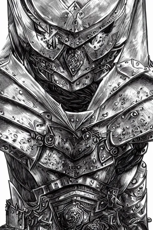 Image similar to armoured warrior, symmetrical, highly detailed, digital art, rose thorn themed armour, sharp focus, trending on art station, kentaro miura manga art style