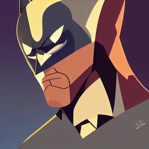 Image similar to face icon stylized minimalist batman : the animated series, loftis, cory behance hd by jesper ejsing, by rhads, makoto shinkai and lois van baarle, ilya kuvshinov, rossdraws global illumination