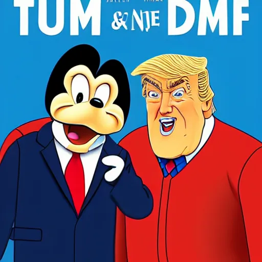 Prompt: Trump and Biden pixar disney movie poster