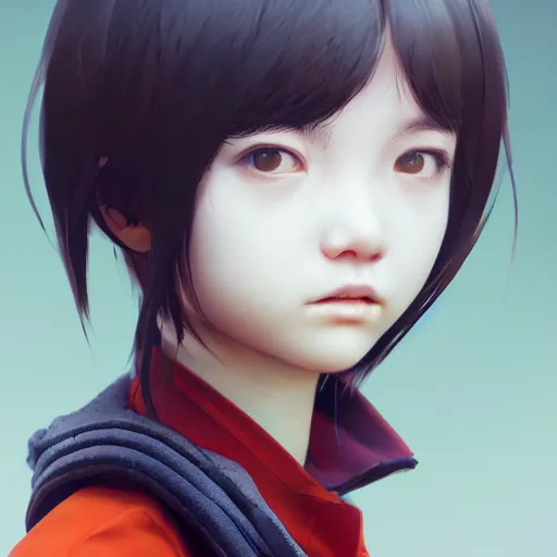 Prompt: worksafe. insanely detailed. by wlop, ilya kuvshinov, krenz cushart, greg rutkowski, pixiv. zbrush sculpt, octane, maya, houdini, vfx. close - up chinese schoolgirl. cinematic dramatic atmosphere, sharp focus, volumetric lighting.