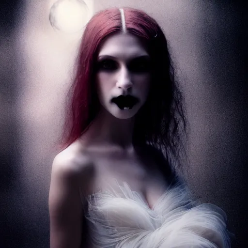 Hauntingly Beautiful Vampire Girl Portrait · Creative Fabrica
