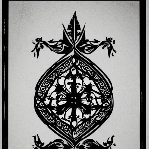 Image similar to a small vector tattoo design. gothic.