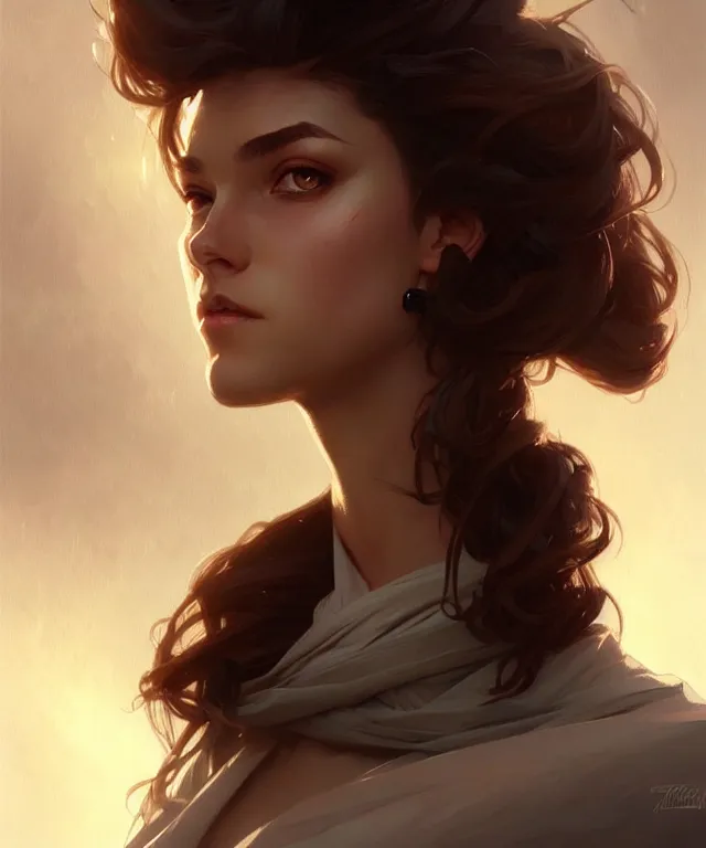 Prompt: gallentian girl portrait, sci-fi face, elegant, highly detailed, digital painting, artstation, concept art, smooth, sharp focus, illustration, art by artgerm and greg rutkowski and alphonse mucha