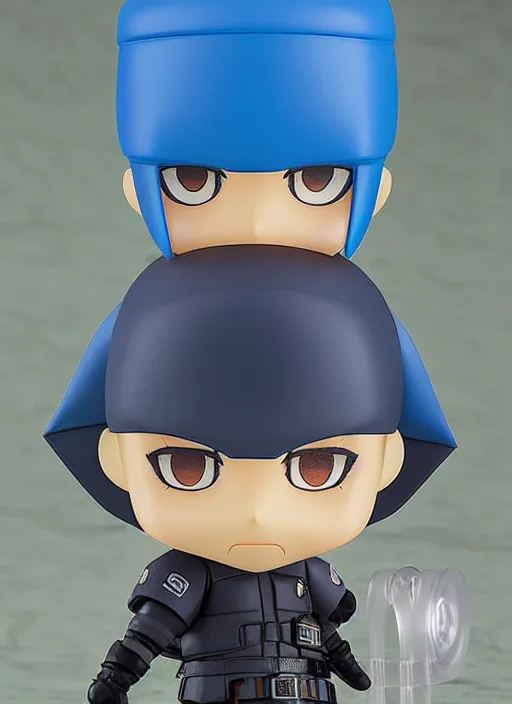 Image similar to a nendoroid of a kisame, metal gear solid, detailed product photo