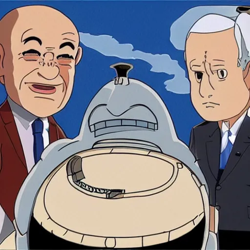 Image similar to benjamin netanyahu by studio ghibli