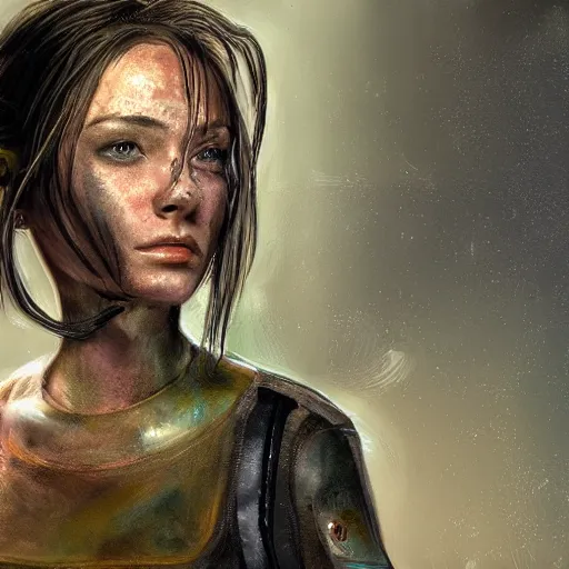 Image similar to a beautiful picture of a dream of Alyx from Half Life video game series, high detail, painting