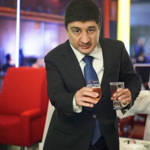 Image similar to akhmetov daniyal drinking