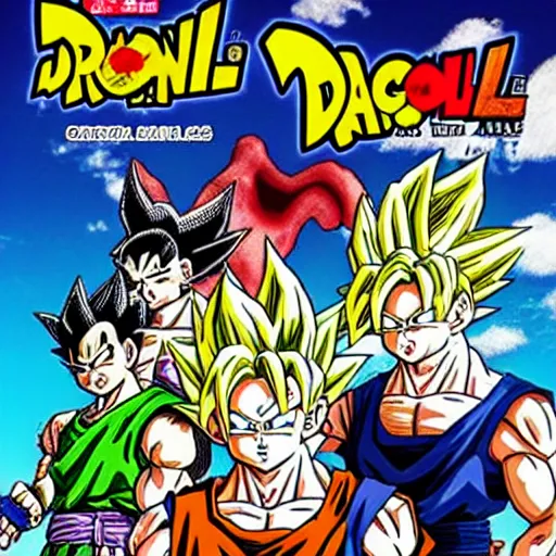 Image similar to ttrpg cover for dragon ball: grand adventures by Akira toriyama in the style of Dragon ball GT