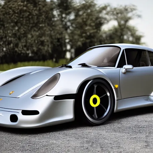 Image similar to porsche 959 from the future. hypercar. photo realistic 35mm Khyzyl Saleem
