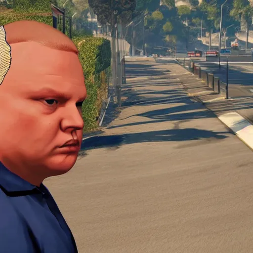 Prompt: Bobby Hill in GTA V