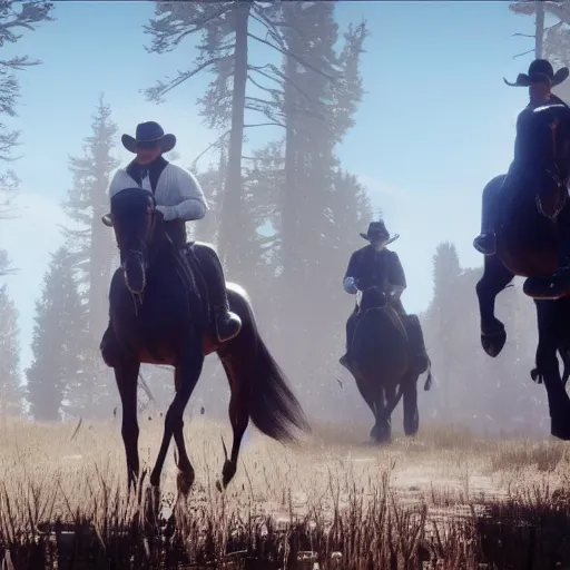 Image similar to Film still of Lady Gaga, from Red Dead Redemption 2 (2018 video game)