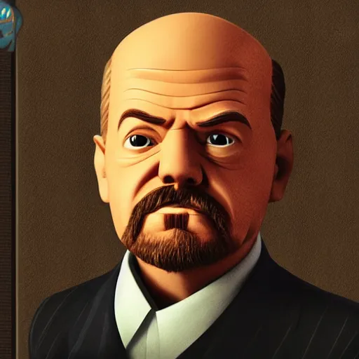 Image similar to vladimir lenin as a pixar character