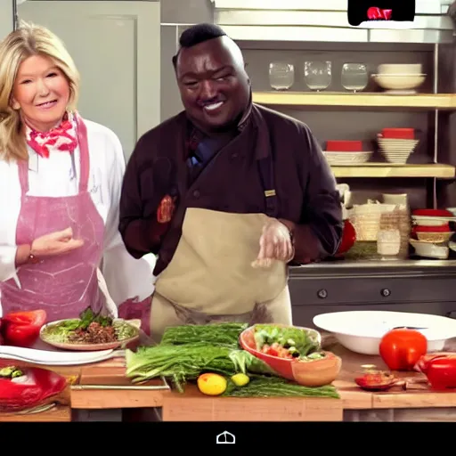 Prompt: Martha Stewart Project Pat Iron Chef Special Food Network HD screenshot dutch subtitles