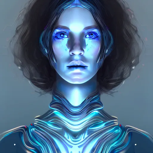 Prompt: portrait of a beautiful seductive artificial intelligence muse artstation concept art