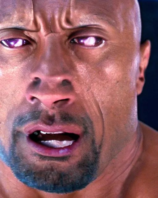 Image similar to film still close up shot of dwayne johnson in the movie 2 0 0 1 : a space odyssey. photographic, photography