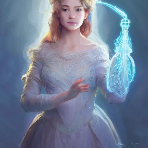 Prompt: A masterpiece portrait of a glowing magical wand. Very detailed. intricate, elegant, highly detailed. trending on artstation, digital art, by Stanley Artgerm Lau, WLOP, Rossdraws, James Jean, Andrei Riabovitchev, Marc Simonetti, Yoshitaka Amano