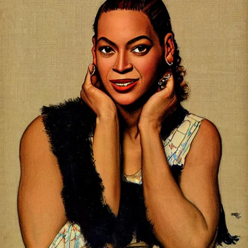 Image similar to beyonce by norman rockwell