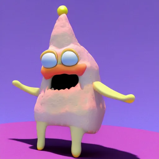 Prompt: a 3 d render of patrick star