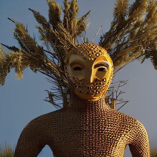 Image similar to highly detailed, the wicker man, by wes anderson, octane render, unreal engine