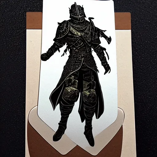 Prompt: a sticker illustration of a dark souls lord