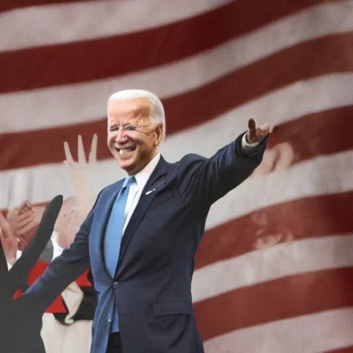 Image similar to joe biden on the cross in the style of tupac