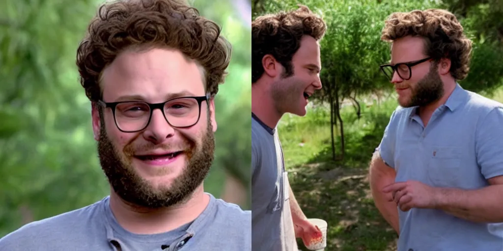 Prompt: seth rogen in call me by your name