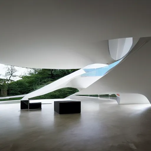 Image similar to house designed by zaha hadid