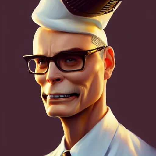 Image similar to full body anthropomorphic ice cream man cone resembling rob lowe!, fantasy, sci - fi, by charlie bowater, artgerm, ilya kuvshinov, krenz cushart, ruan jia, realism, ultra detailed, 8 k resolution