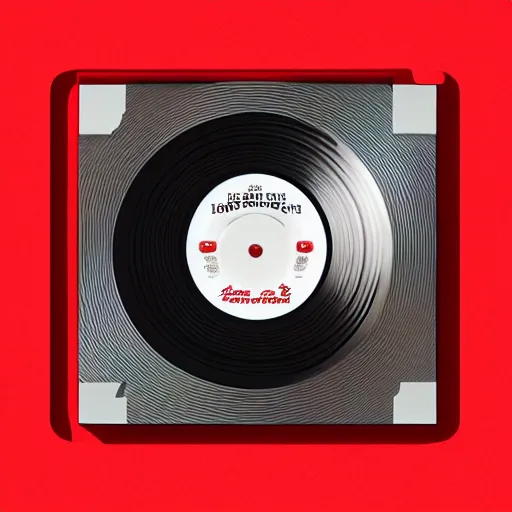 Image similar to close photograph of a cd cover with a small red rectangle on its side