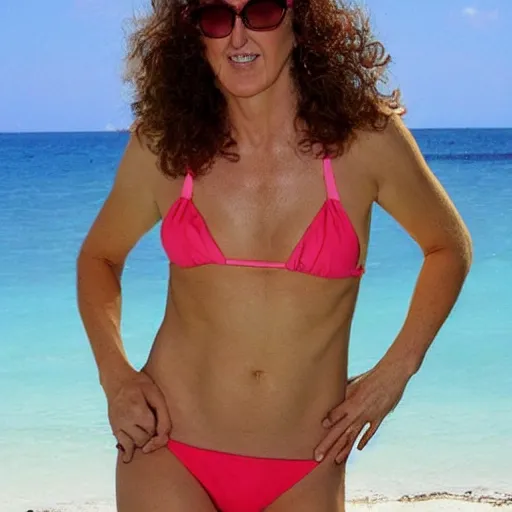 Image similar to weird al in a bikini,
