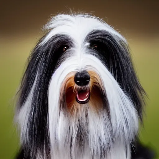Prompt: TY beanie baby (bearded collie dog), ultra high resolution, cute, adorable, fluffy, 70mm/f2.8, imax