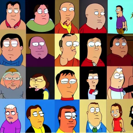 Image similar to family guy characters in real life