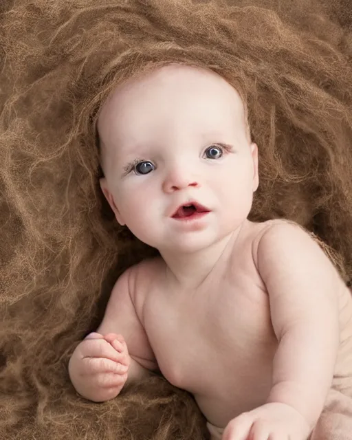 Image similar to annie leibovitz headshots of an adorable infant humanoid rabbit hybrid creature, 5 0 mm soft focus