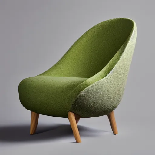 Image similar to armchair in the shape of an avocado